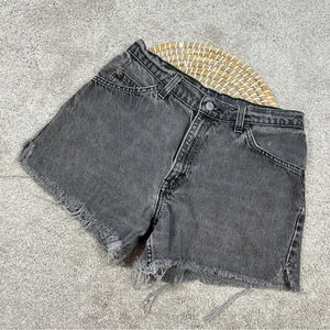 Levi’s Women’s Vintage Orange Tab Cut-Off High Rise Faded Black Shorts Jeans 9